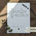 Scrabble Geschenk Familie aus Holz personalisiert – Hauptansicht