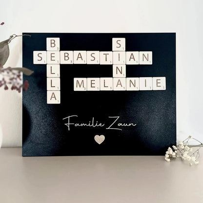 Familien Scrabble | Personalisiertes Geschenk für die Familie - LaserArt Germany