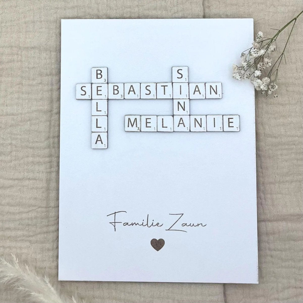 Familien Scrabble | Personalisiertes Geschenk für die Familie - LaserArt Germany