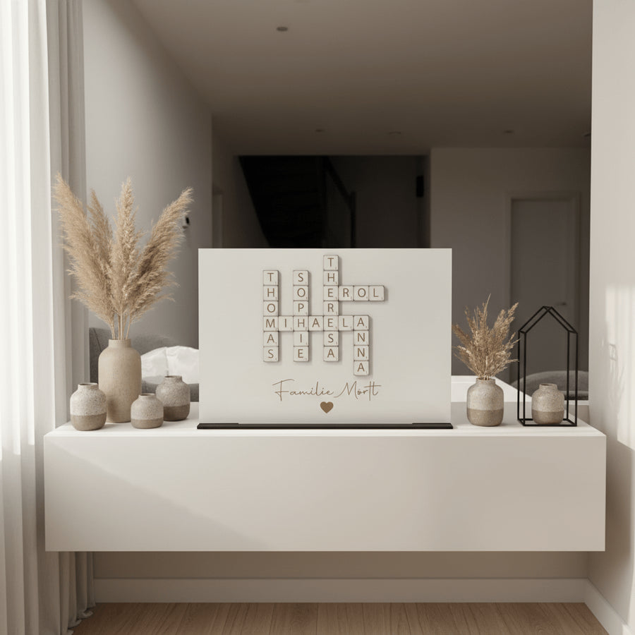 Familien Scrabble | Personalisiertes Geschenk für die Familie - LaserArt Germany