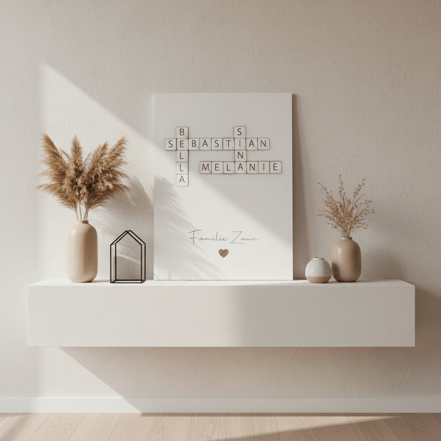 Familien Scrabble | Personalisiertes Geschenk für die Familie - LaserArt Germany