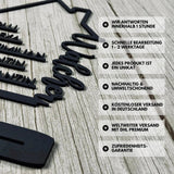 Familienschild aus Holz personalisiert | Geschenk für Einzug, Hochzeit & Familie - LaserArt Germany