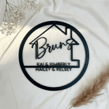 Familienschild aus Holz personalisiert | Türkranz & Wanddeko für Zuhause - LaserArt Germany
