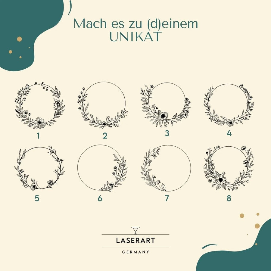 Familienschild Haustür Willkommen und Hereinspaziert aus Holz - LaserArt Germany