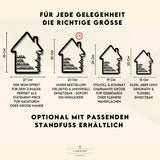 Familienschild | Holzschild Haus mit Namen personalisiert | Familienhaus aus Holz - LaserArt Germany