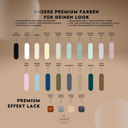 Familienschild personalisiert aus Holz | Hausform mit Katzen & Vornamen - LaserArt Germany