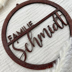 Familienschild | Türschild | Personalisiertes Türkranz mit Name - LaserArt Germany