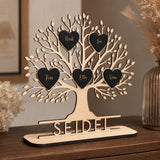 Familienstammbaum aus Holz | personalisiert mit Namen - LaserArt Germany