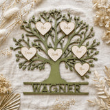 Familienstammbaum aus Holz | personalisiert mit Namen - LaserArt Germany