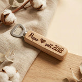 Flaschenöffner Papa personalisiert – Geschenk für Papa aus Holz mit Gravur - LaserArt Germany