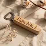Flaschenöffner Papa personalisiert – Geschenk für Papa aus Holz mit Gravur - LaserArt Germany