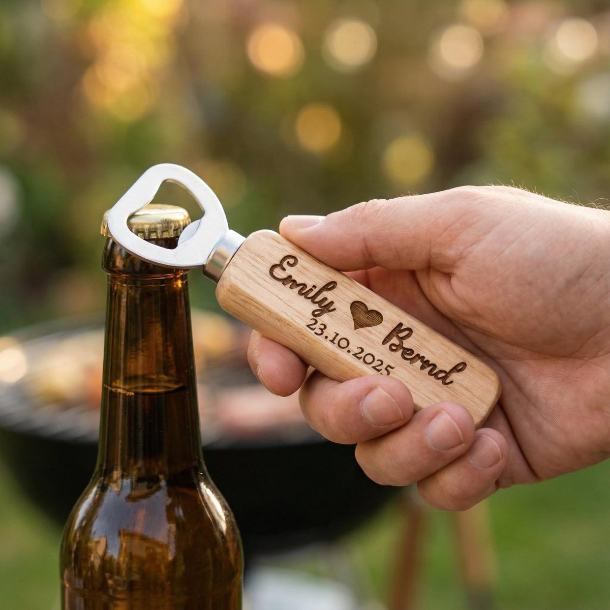 Flaschenöffner Weihnachten personalisiert – Weihnachtsgeschenk für Papa & Männer - LaserArt Germany