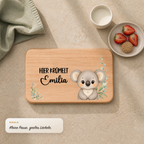 Frühstücksbrettchen Australien mit Koala-Motiv und personalisiertem Namen
