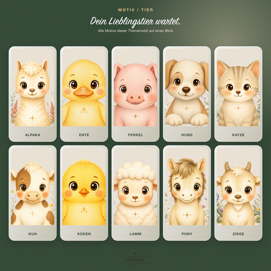 Tiermotive der Themenwelt Bauernhof & Haustiere zur Auswahl