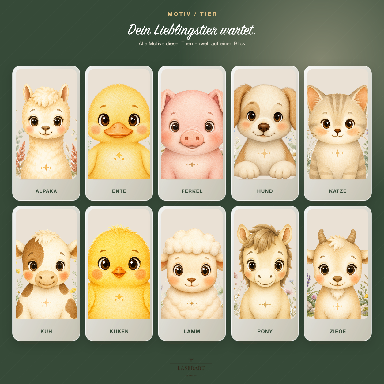 Tiermotive der Themenwelt Bauernhof & Haustiere zur Auswahl