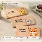 Weitere Themenwelten der Frühstücksbrettchen-Serie: Safari & Savanne, Meer & Unterwasserwelt, Waldtiere