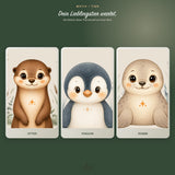 Drei Tiermotive der Themenwelt Küste & Polarwelt: Otter, Pinguin, Robbe