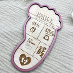 Geburtsschild Flasche | Geschenk zur Geburt personalisiert aus Holz - LaserArt Germany