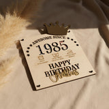 Geldgeschenk Geburtstag personalisiert zum Runden | Awesome Since Jahrgang - LaserArt Germany