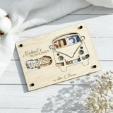 Geldgeschenk personalisierter Wunscherfüller Holz - VW Bulli - LaserArt Germany
