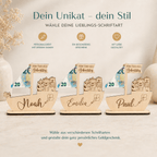 Geldgeschenk zur Taufe Schiff aus Holz | personalisiert - LaserArt Germany