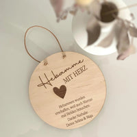 Hebamme Geschenk aus Holz personalisiert – Hauptansicht