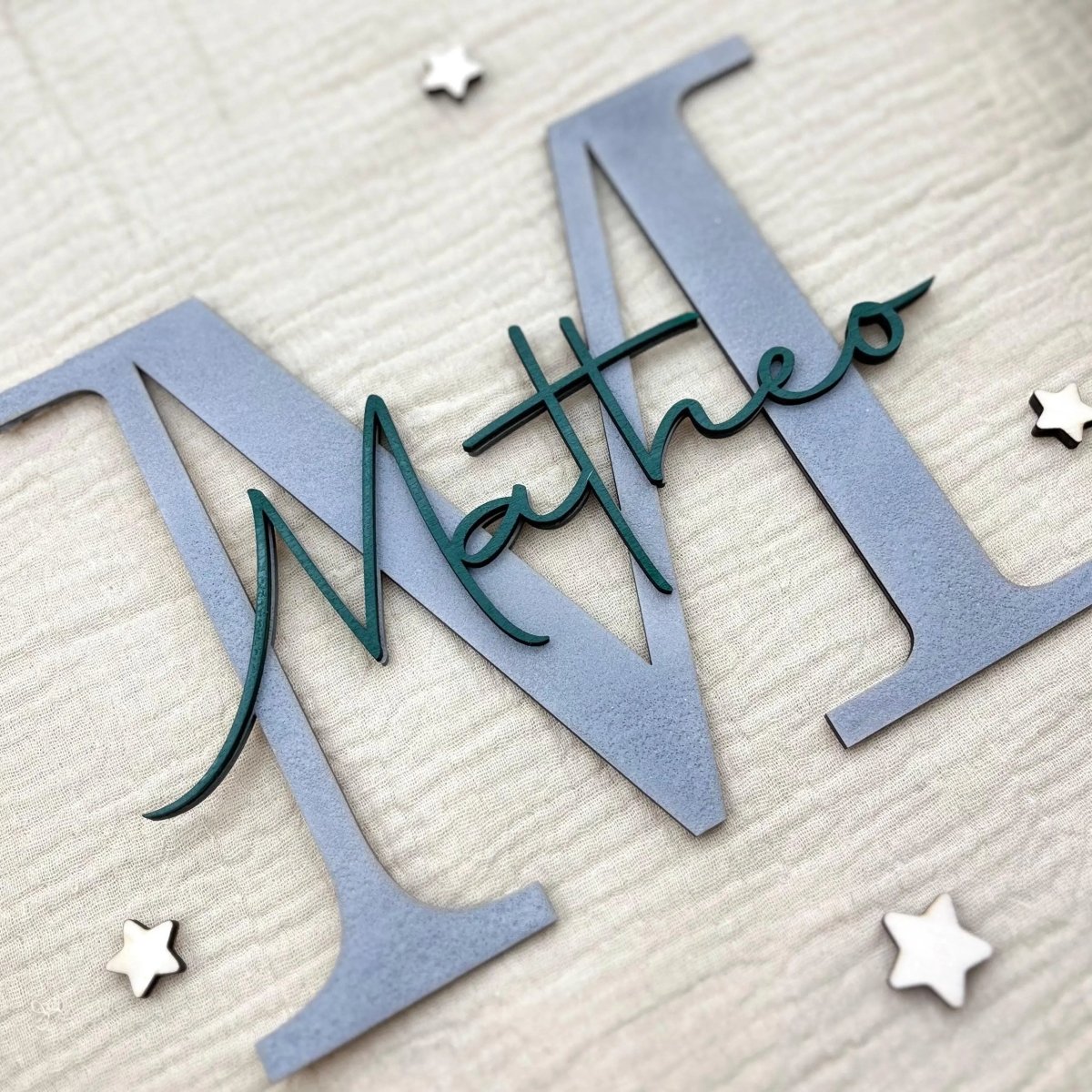 Holz Namensschild | Kinderzimmer Türschild - LaserArt Germany