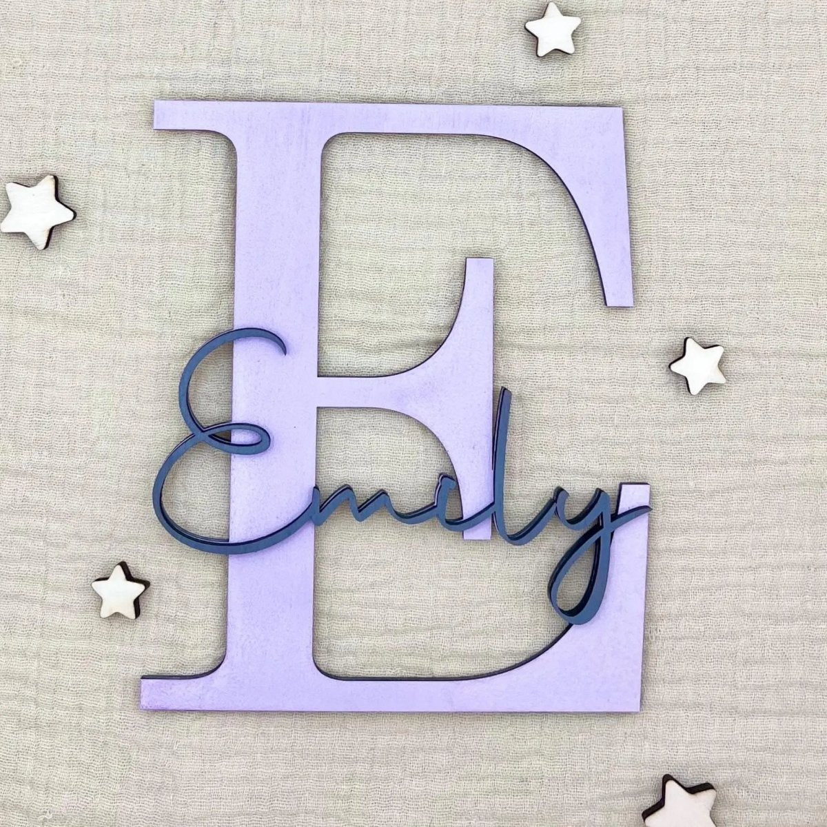 Holz Namensschild | Kinderzimmer Türschild - LaserArt Germany