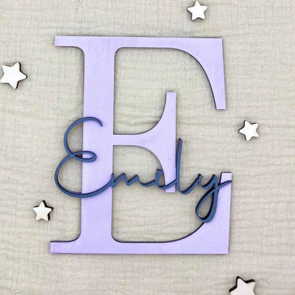 Holz Namensschild | Kinderzimmer Türschild - LaserArt Germany