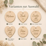 Holzanhänger personalisiert graviert Platzkarten Hochzeit – Anwendungsbeispiel als Gastgeschenk