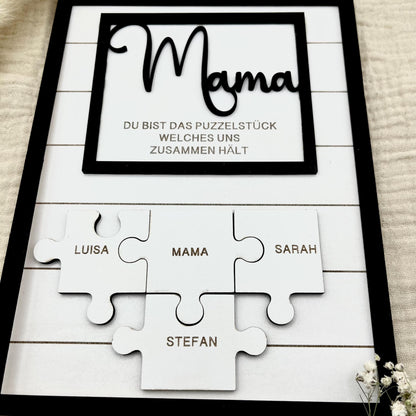 Personalisiertes Puzzle Mama – Geschenkidee Muttertag, Geburtstag & Familie