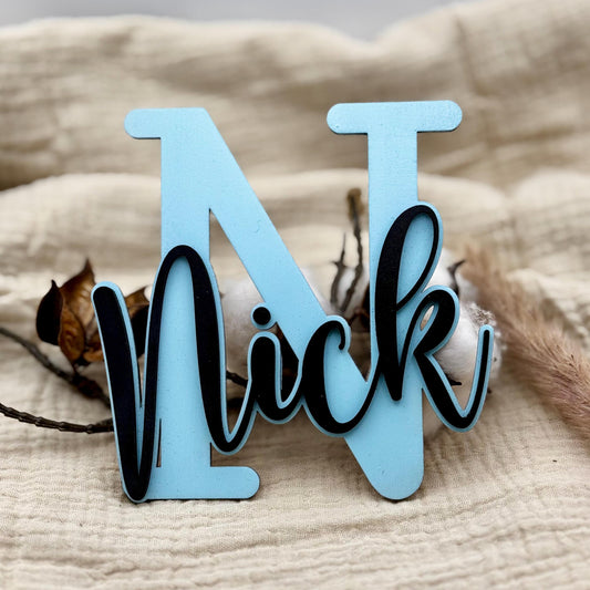 Namensschild aus Holz personalisiert – Geschenk zum Kindergeburtstag & Kinderzimmer