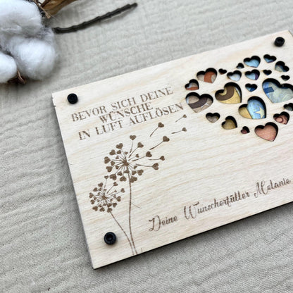 Geldgeschenk aus Holz personalisiert – Geschenk für Hochzeit, Geburtstag & Jubiläum