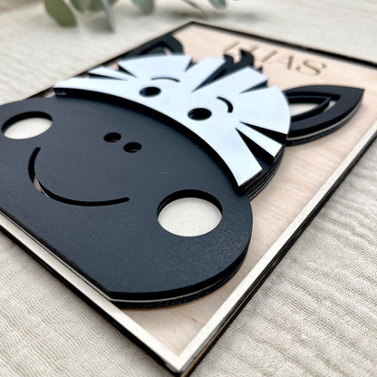 Türschild Namensschild aus Holz – personalisierte Kinderzimmer Deko