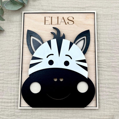 Türschild Namensschild aus Holz – personalisierte Kinderzimmer Deko