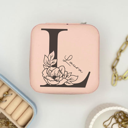 Personalisierte Schmuckbox  Schmuckkästchen mit Monogramm & Namensgravur  Schmuckaufbewahrung Geschenk für Mama, Freundin, Trauzeugin