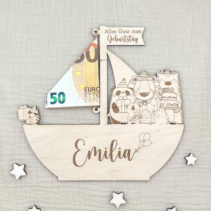 Personalisiertes Geldgeschenk Geburtstag Taufe, Kommunion, Konfirmation personalisiert mit Namen & Anlass  Geld verschenken Geschenkidee