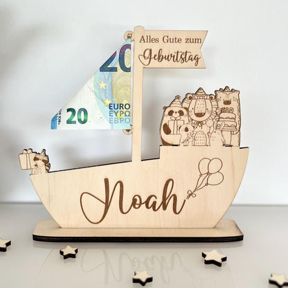 Personalisierte Geschenkidee Geburtstag Geldgeschenk Taufe, Kommunion, Konfirmation personalisiert mit Namen & Anlass  Geld verschenken