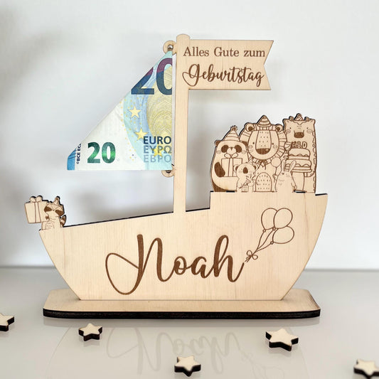 Personalisierte Geschenkidee Geburtstag Geldgeschenk Taufe, Kommunion, Konfirmation personalisiert mit Namen & Anlass  Geld verschenken