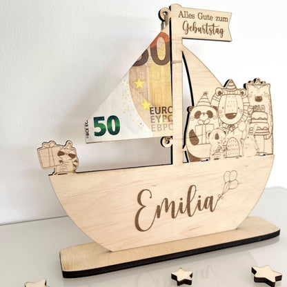 Personalisiertes Geldgeschenk Geburtstag Taufe, Kommunion, Konfirmation personalisiert mit Namen & Anlass  Geld verschenken Geschenkidee