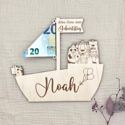 Personalisierte Geschenkidee Geburtstag Geldgeschenk Taufe, Kommunion, Konfirmation personalisiert mit Namen & Anlass  Geld verschenken