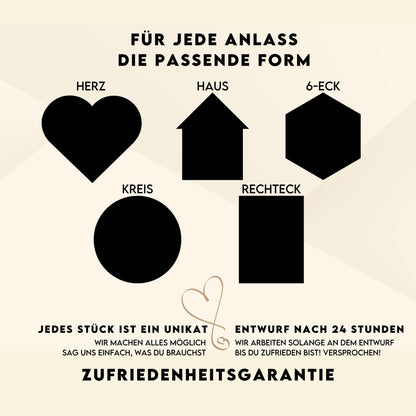 Koordinatenkarte aus Holz personalisiert – Hochzeitsgeschenk & Erinnerung für Paare