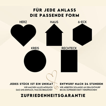 Koordinatenkarte aus Holz personalisiert – Geschenk zum Einzug, Hausbau & Richtfest