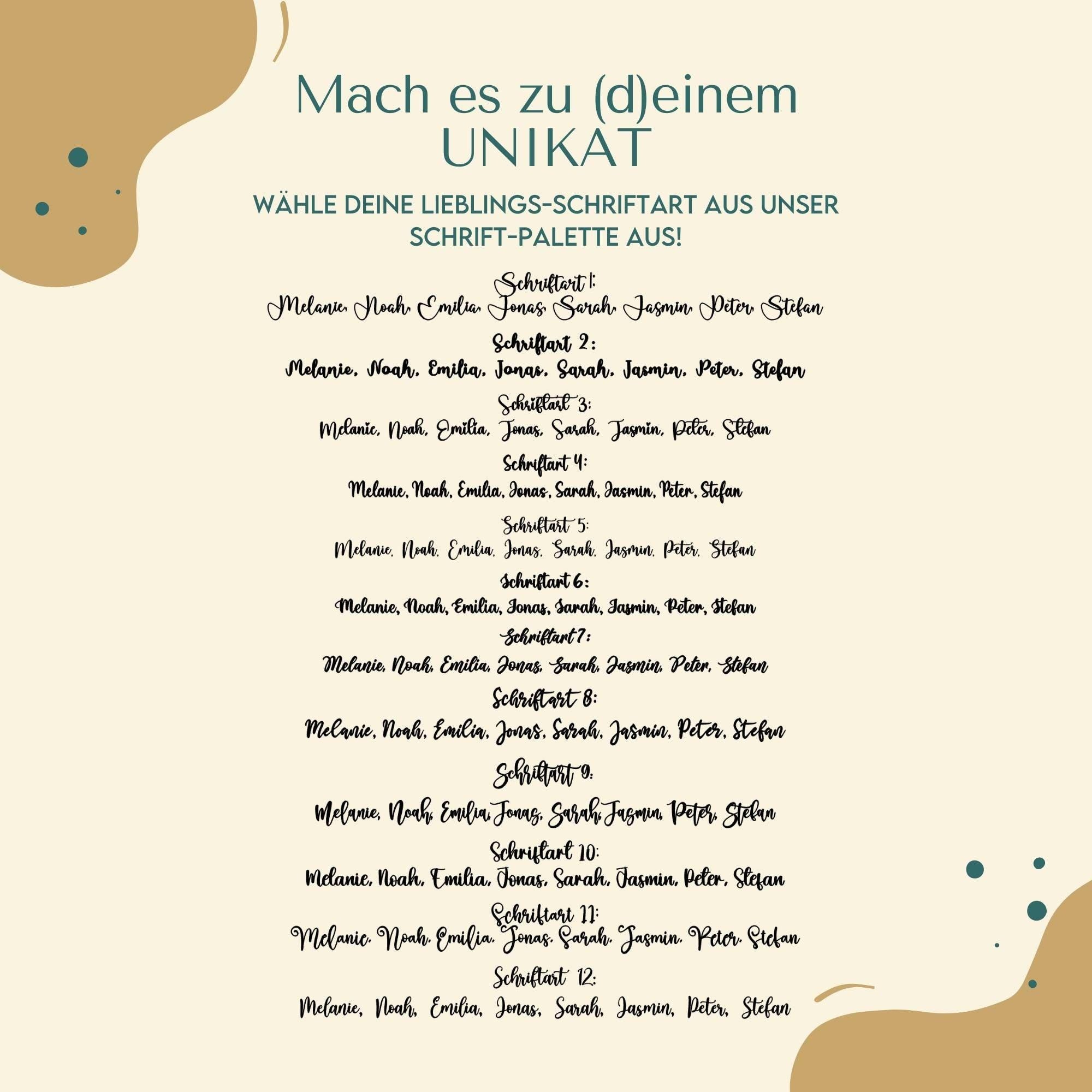 Confirmation place card birch wood – laser engraved with name, Made in Germany