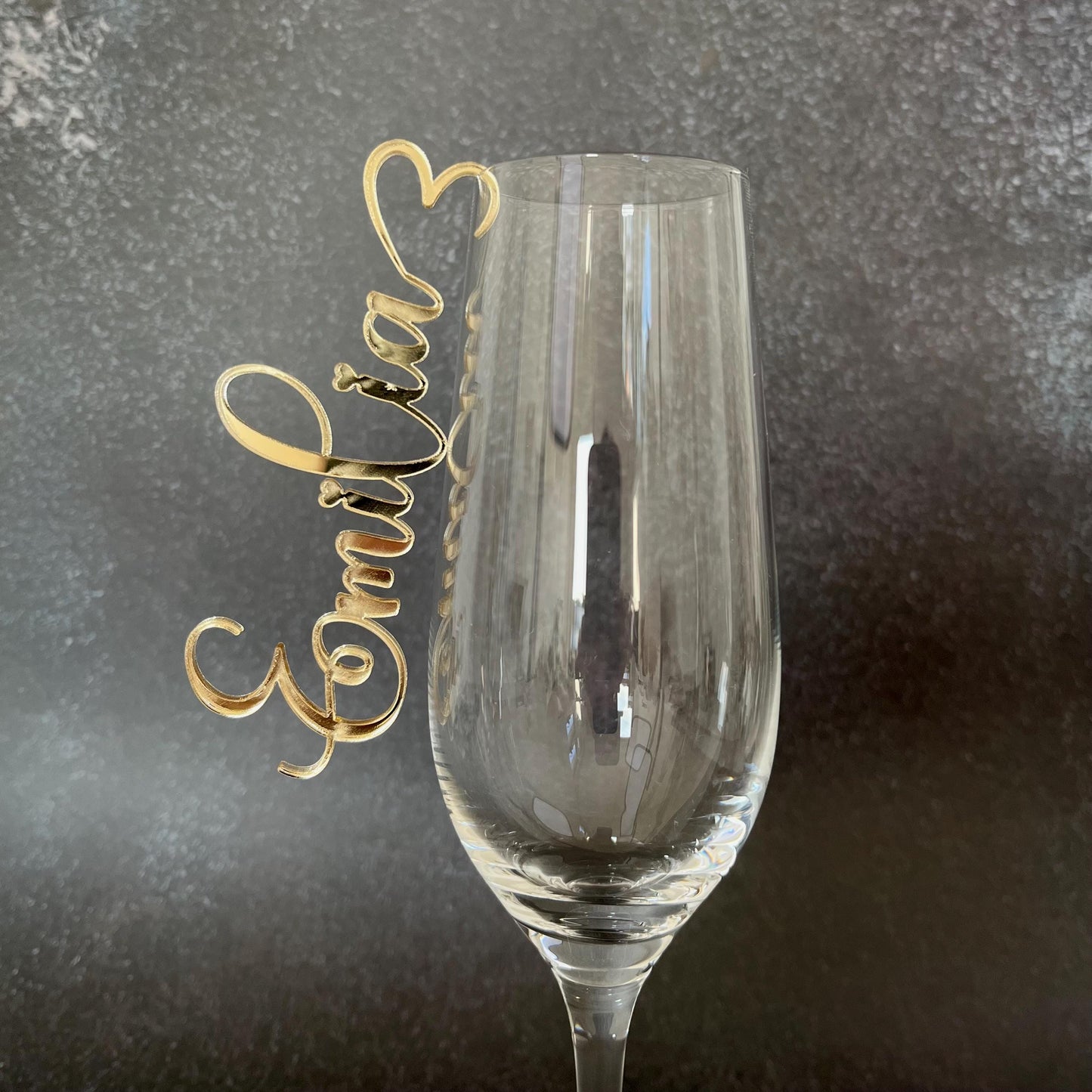 Platzkarten Acryl für Gläser - Personalisiertes Namensschild Tischkarte | Tischdeko Hochzeit, Taufe, Geburtstag | Name aus Acrylglas