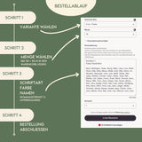 Baptism name card wood – FSC birch plywood name tag in various colors