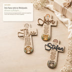 Taufkreuz personalisiert mit 3D Name | Taufgeschenk Holz Tiermotiv & Taufspruch | Geschenk Patenkind Taufe