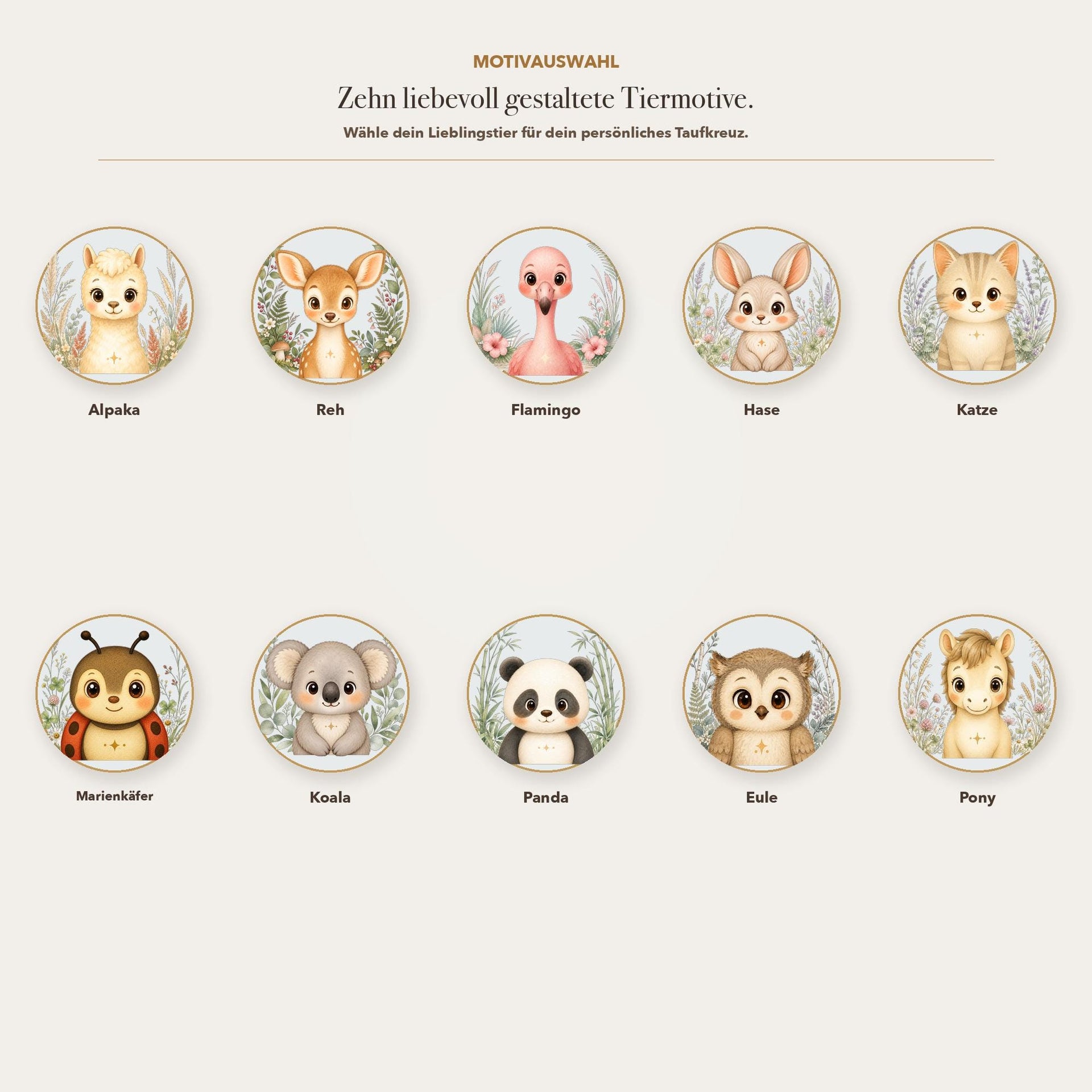 Taufkreuz Mädchen personalisiert mit 3D Name | Taufgeschenk Holz Tiermotiv & Taufspruch | Geschenk Patenkind Taufe