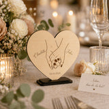 Jahrestag Geschenk Hand in Hand | Holz mit Datum - LaserArt Germany