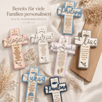 Kommunionkreuz aus Holz personalisiert | Konfirmation - LaserArt Germany